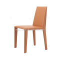 Italian minimalist saddle leather dining chairs